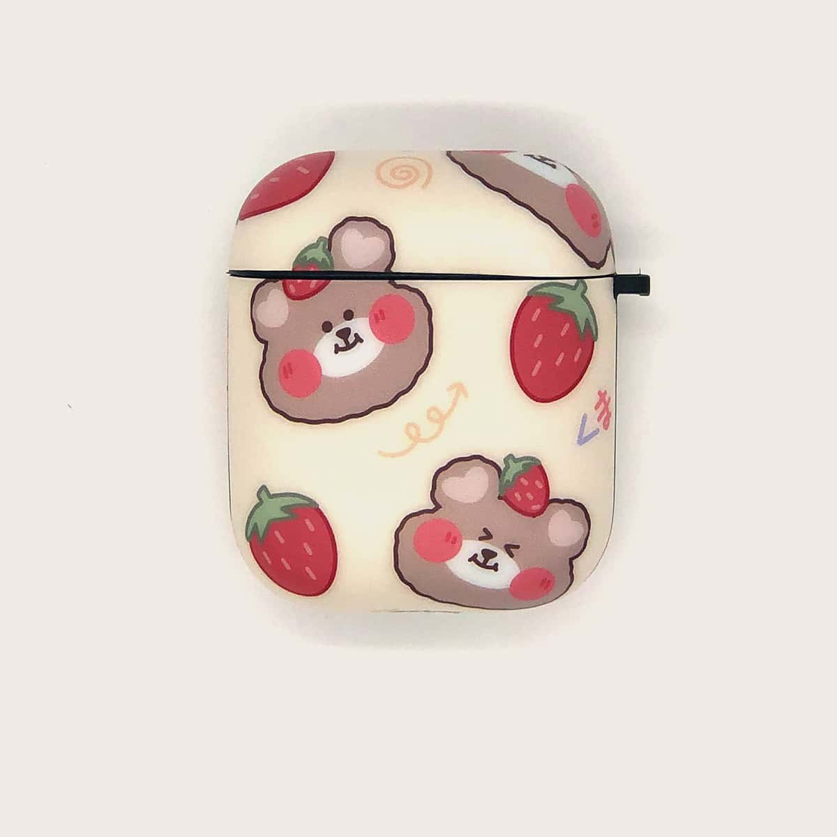 

Cartoon Bear Print AirPods Case, Multicolor