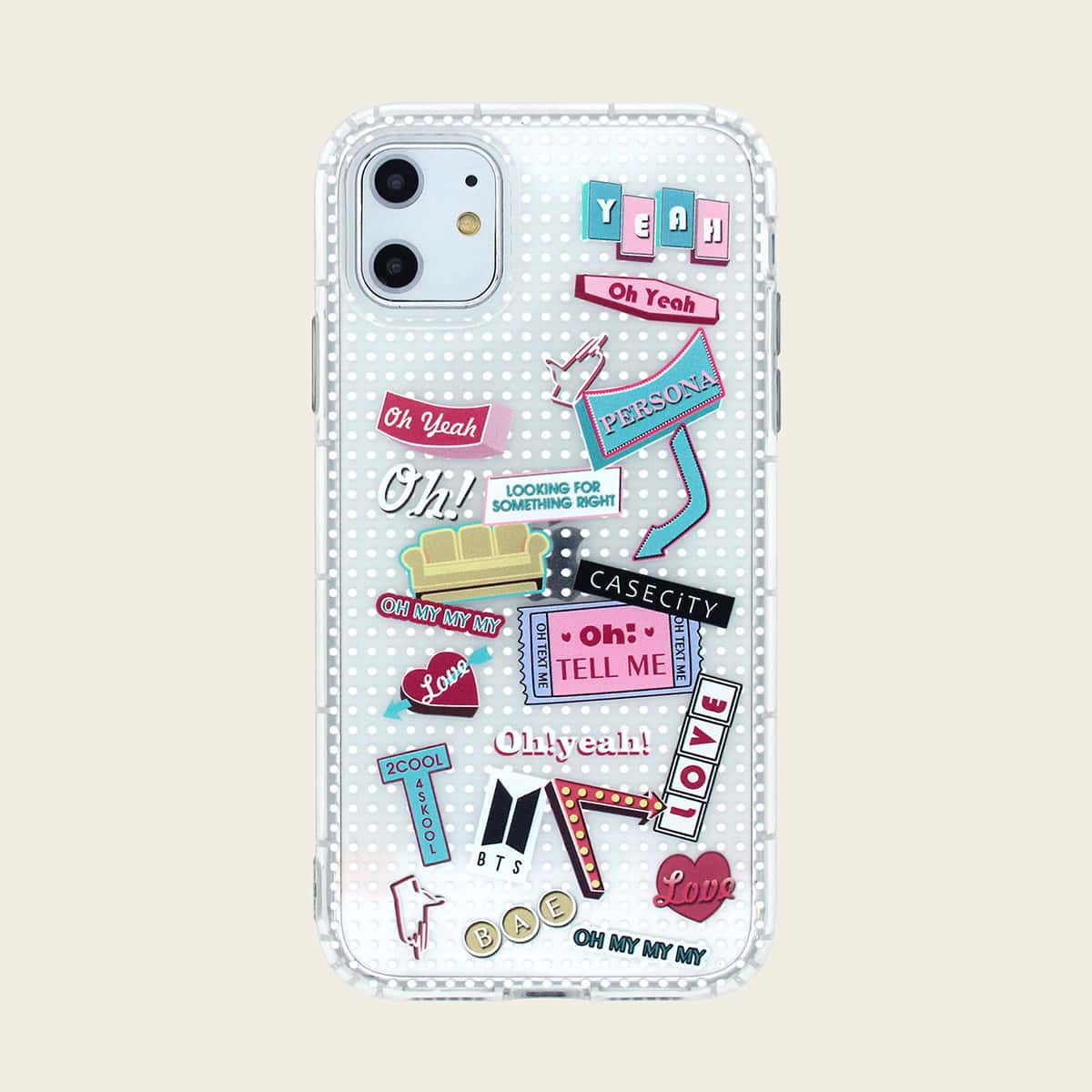 

Slogan Graphic iPhone Case, Multicolor