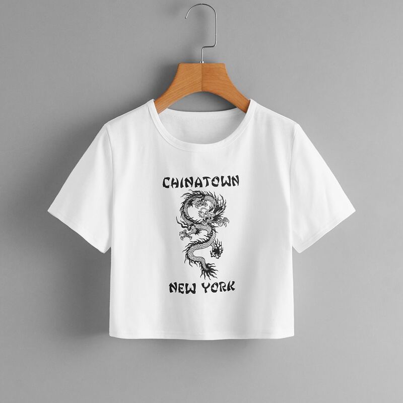 

Dragon Graphic Tee, White