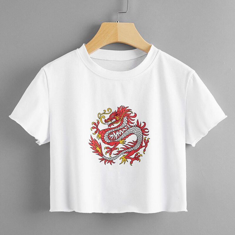 

Dragon Graphic Tee, White