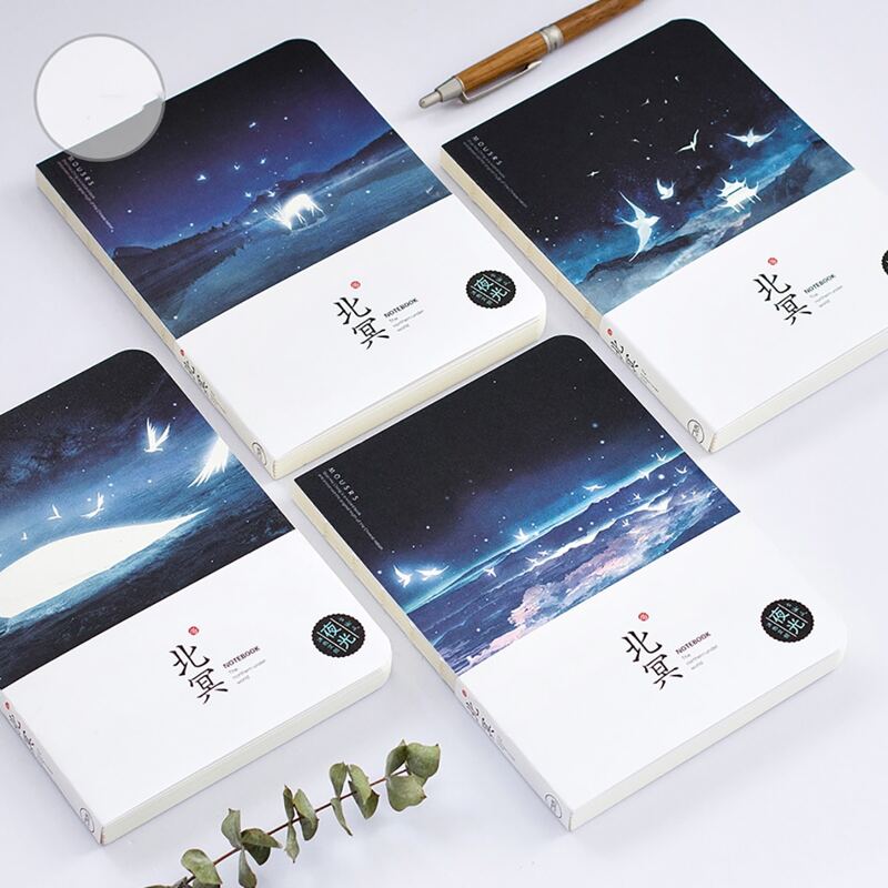 

1pc Whale Print Notebook, Multicolor