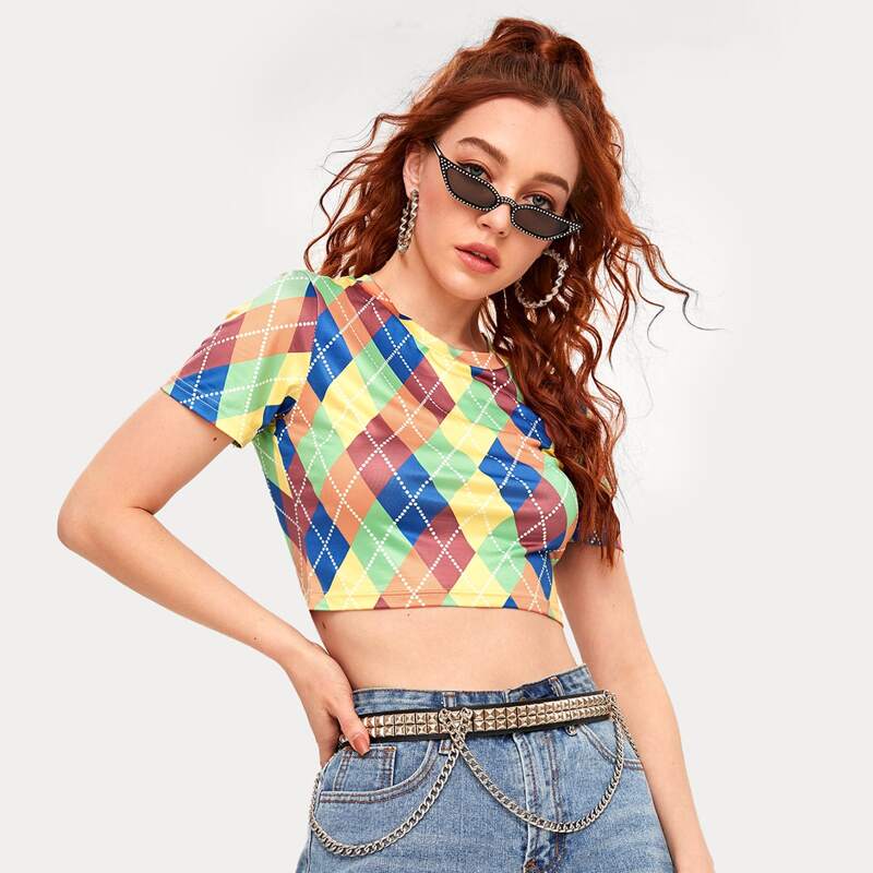 

Colorblock Crop Top, Multicolor