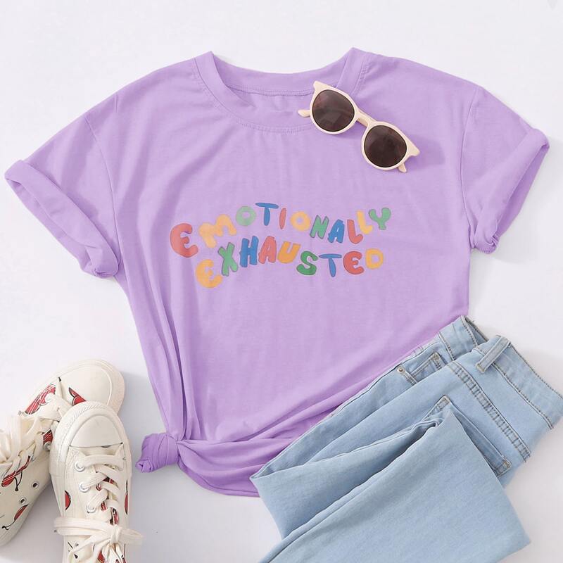 

Letter Graphic Tee, Purple