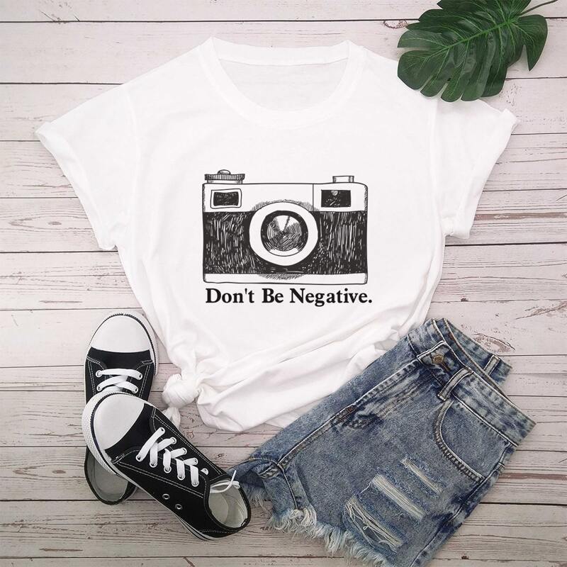 

Camera & Slogan Graphic Tee, White