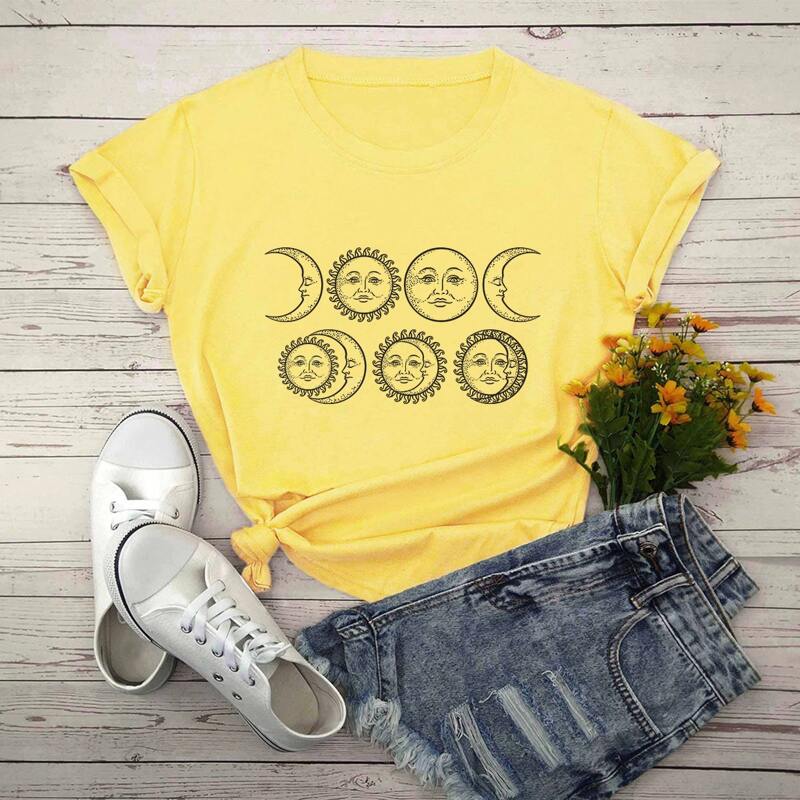 

Sun & Moon Graphic Tee, Yellow