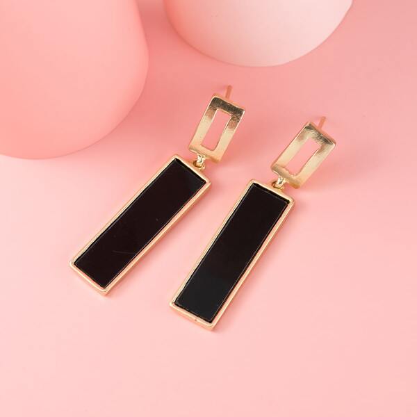 

Geometric Charm Drop Earrings, Gold