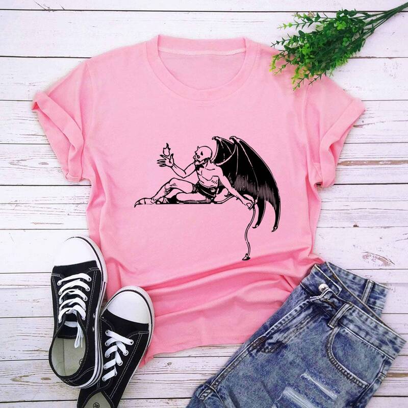 

Demon Graphic Tee, Pink