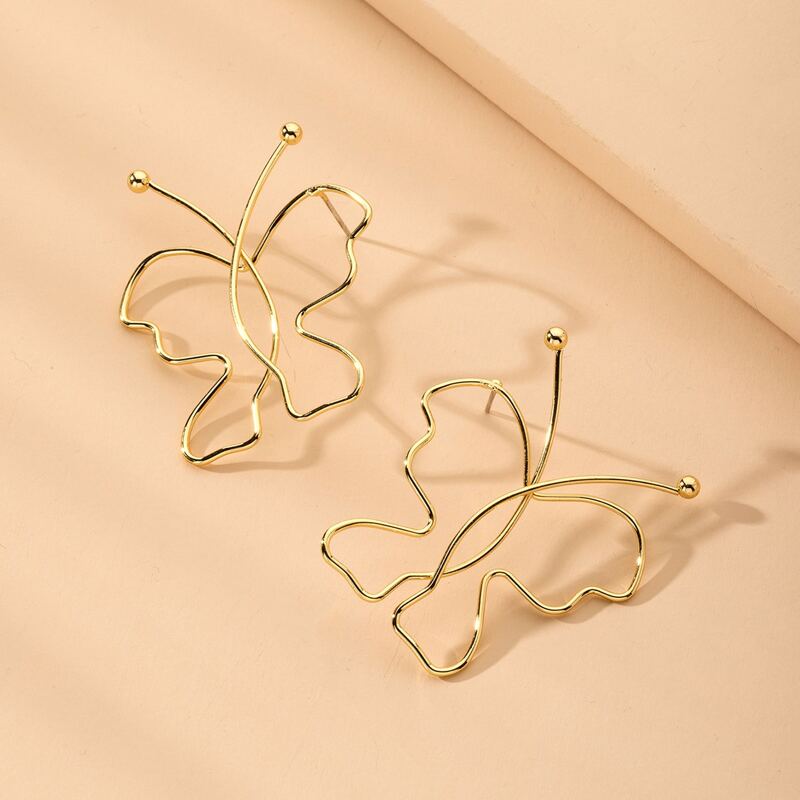 

Butterfly Shaped Stud Earrings, Gold