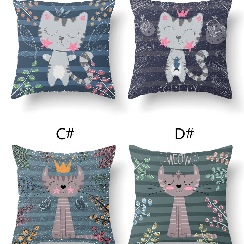 

1pc Cartoon Graphic Cushion Cover Without Filler, Multicolor