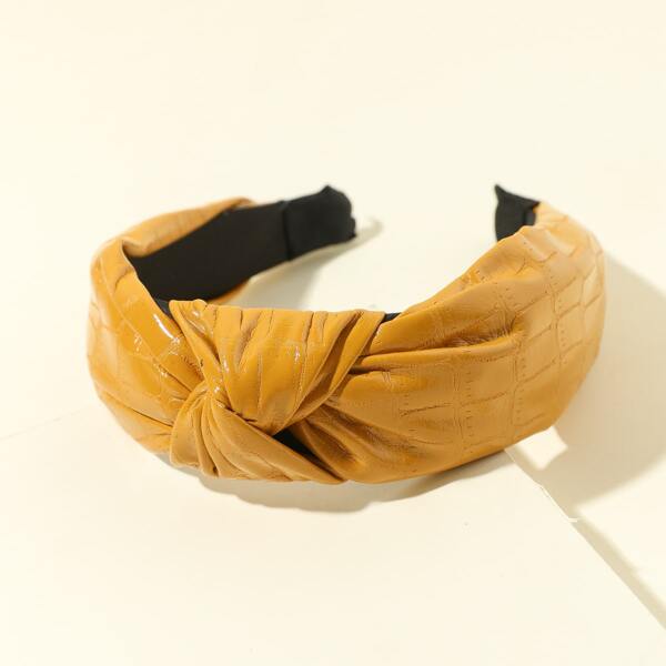

Croc Embossed Hair Hoop, Yellow