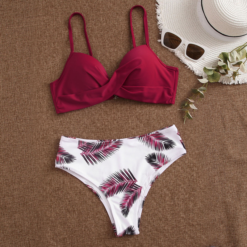 

Tropical Push Up Bikini Swimsuit, Multicolor