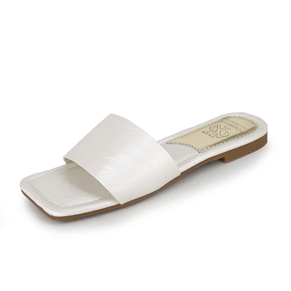 

Solid Flat Sliders, White