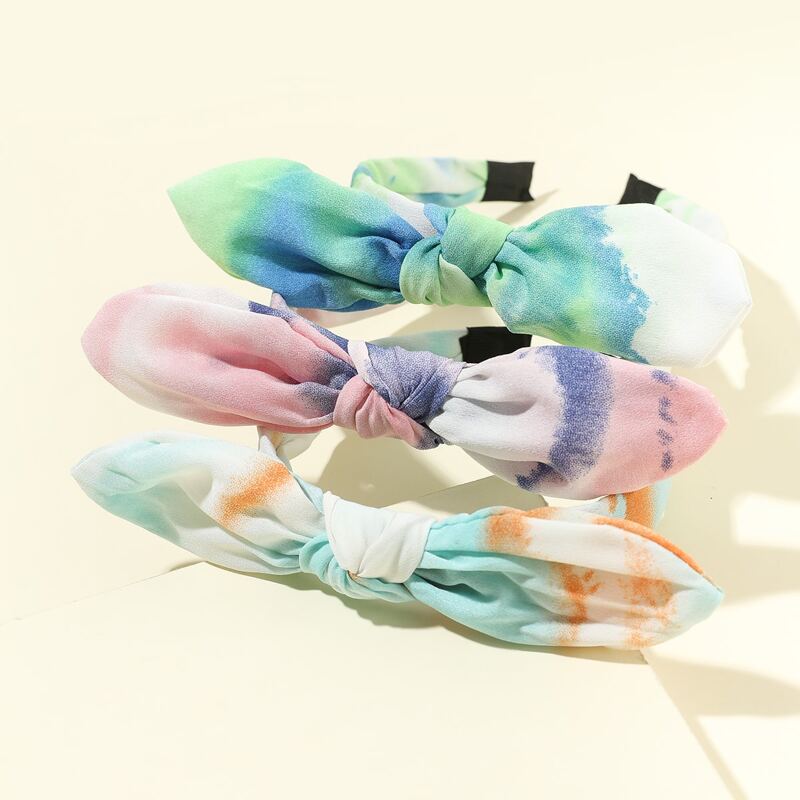 

3pcs Tie Dye Hair Hoop, Multicolor