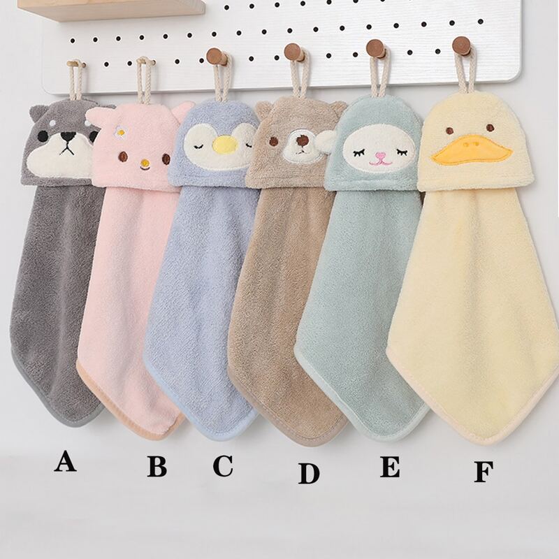 

1pc Cartoon Design Hand Towel, Multicolor