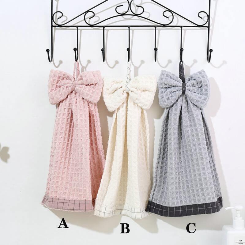 

1pc Bow Decor Hand Towel, Multicolor