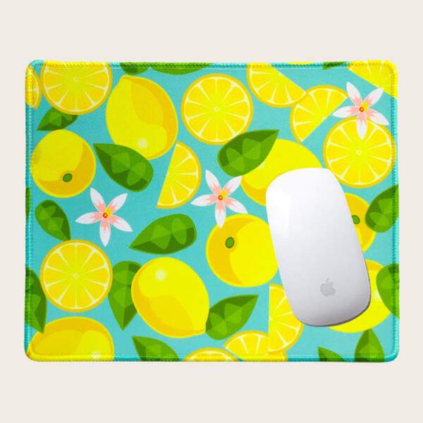 

Lemon Print Mouse Pad, Multicolor