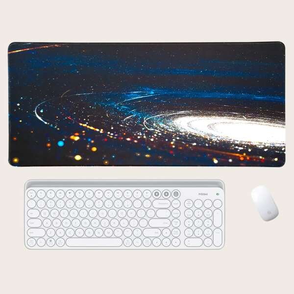 

Planet Print Mouse Pad, Black