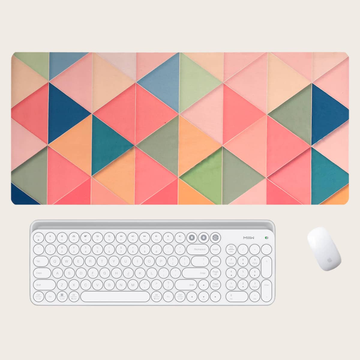 

Geometric Pattern Mouse Pad, Multicolor