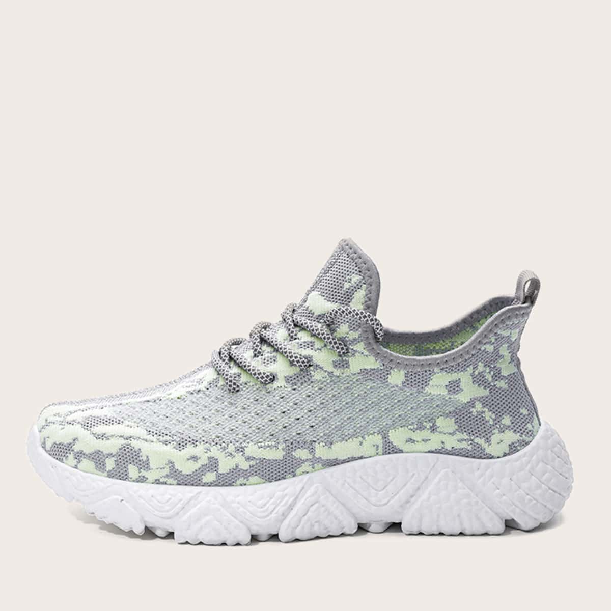 

Guys Lace-up Front Knit Sneakers, Green