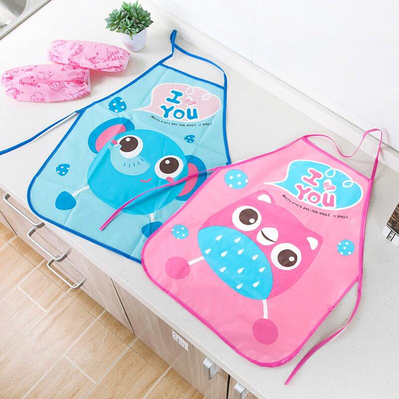 

1pc Cartoon Graphic Waterproof Apron, Multicolor