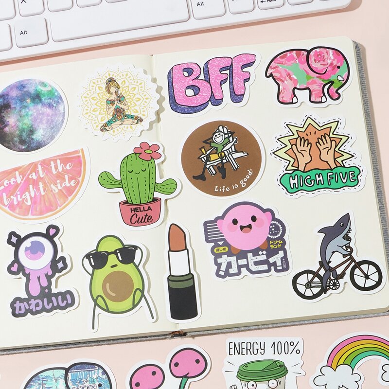 

50pcs Cartoon Sticker, Multicolor