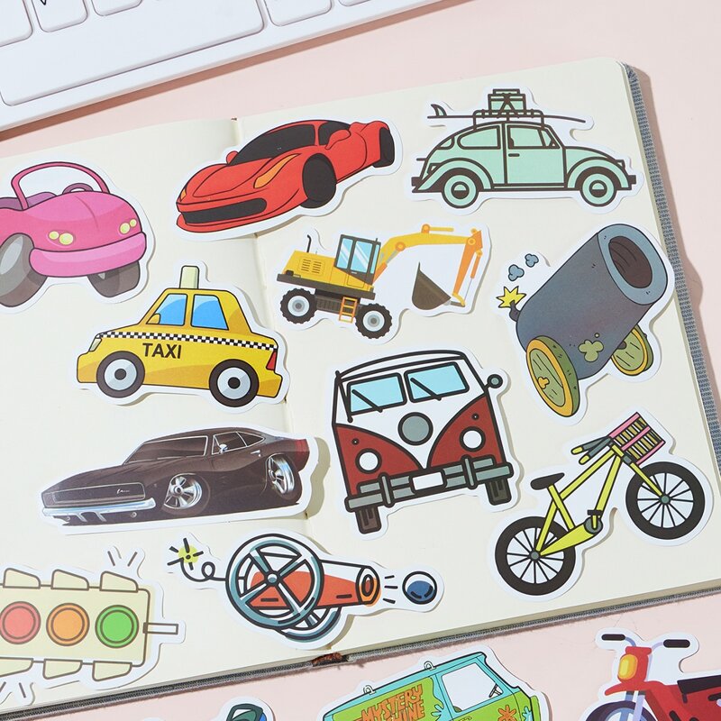 

50pcs Transportation Sticker, Multicolor