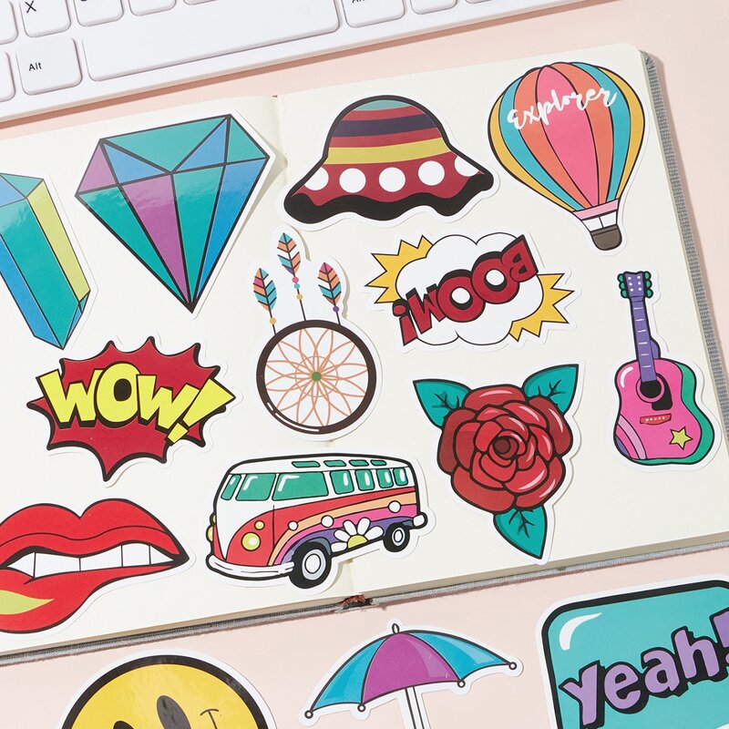 

50pcs Cartoon Sticker, Multicolor