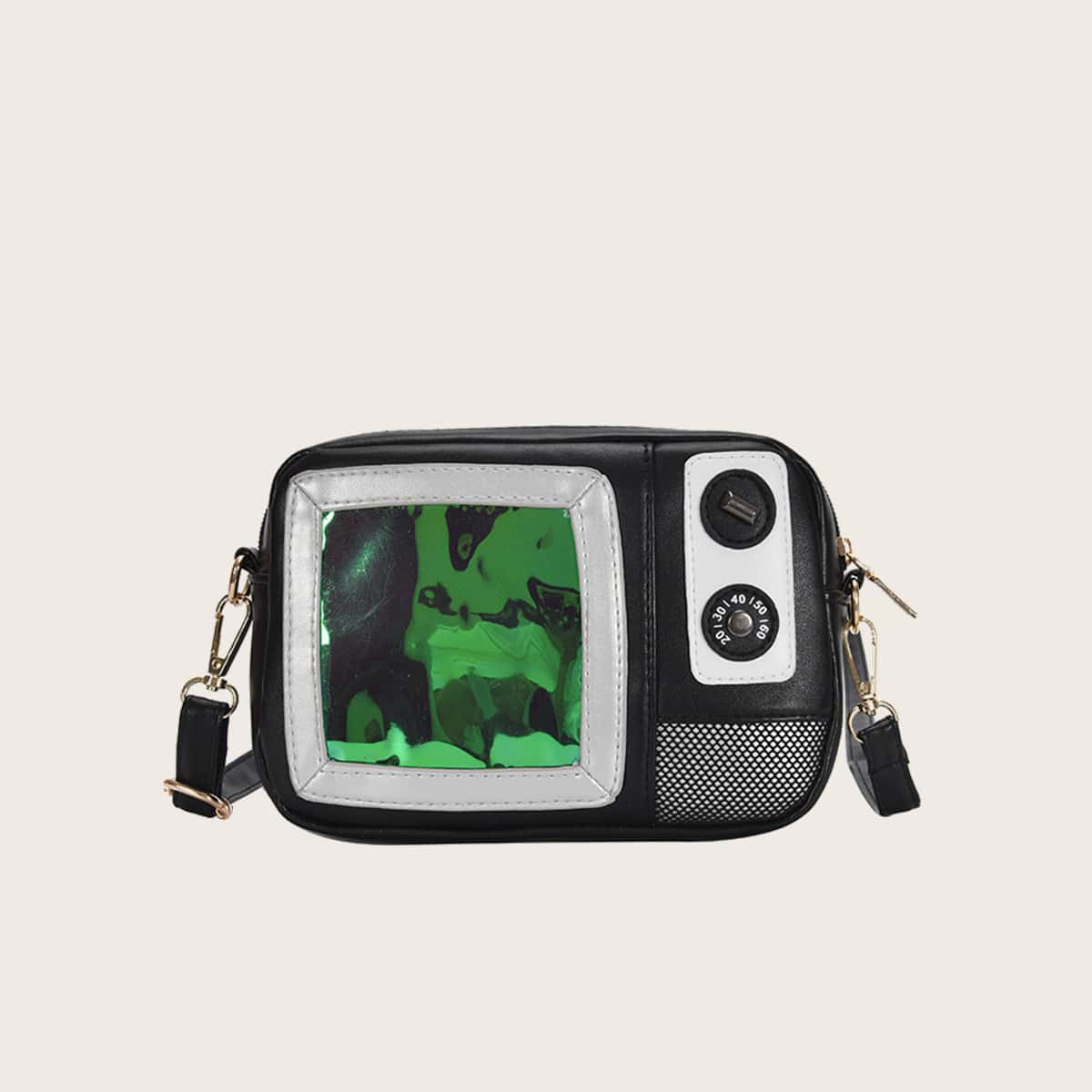 

Television Crossbody Bag, Black