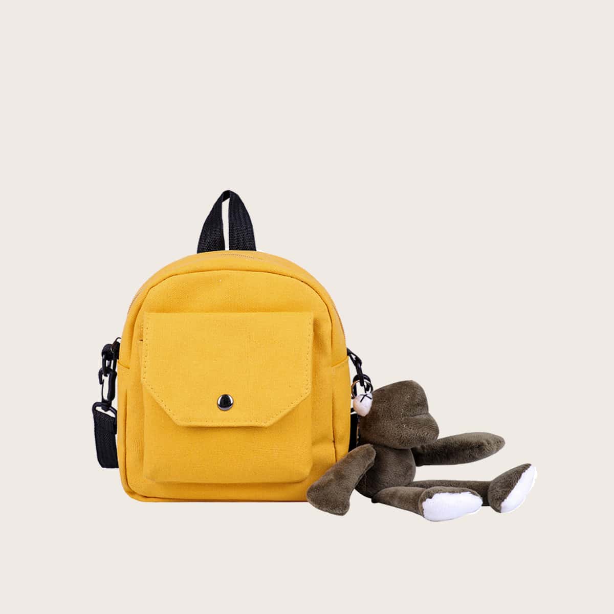 

Canvas Pocket Crossbody Bag, Yellow