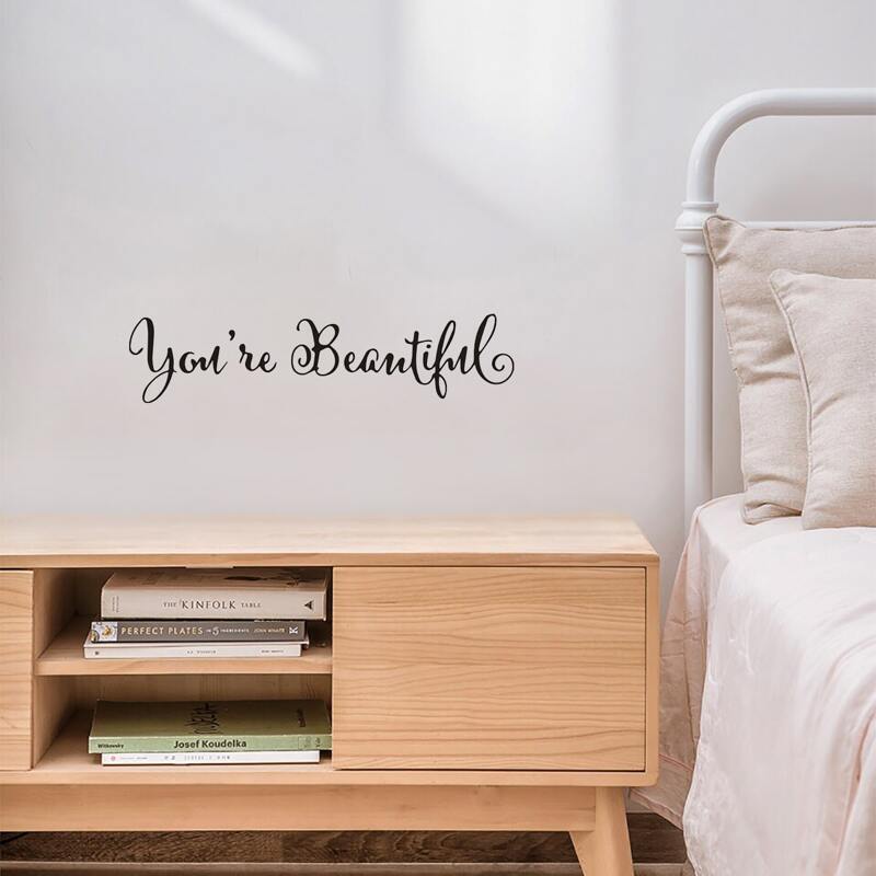 

Slogan Graphic Wall Sticker, Black