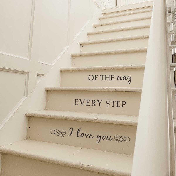 

Стикер для лестницы с принтом, Чёрный