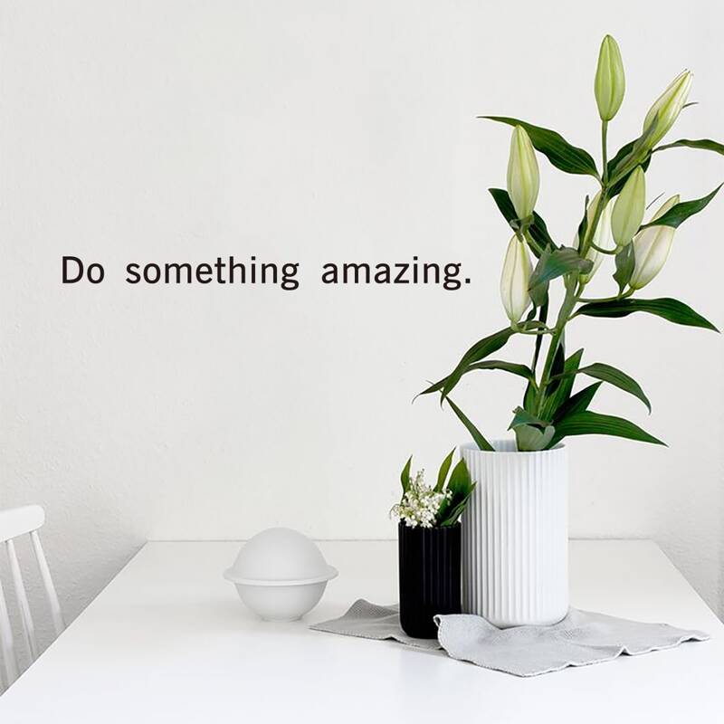 

Slogan Graphic Wall Sticker, Black