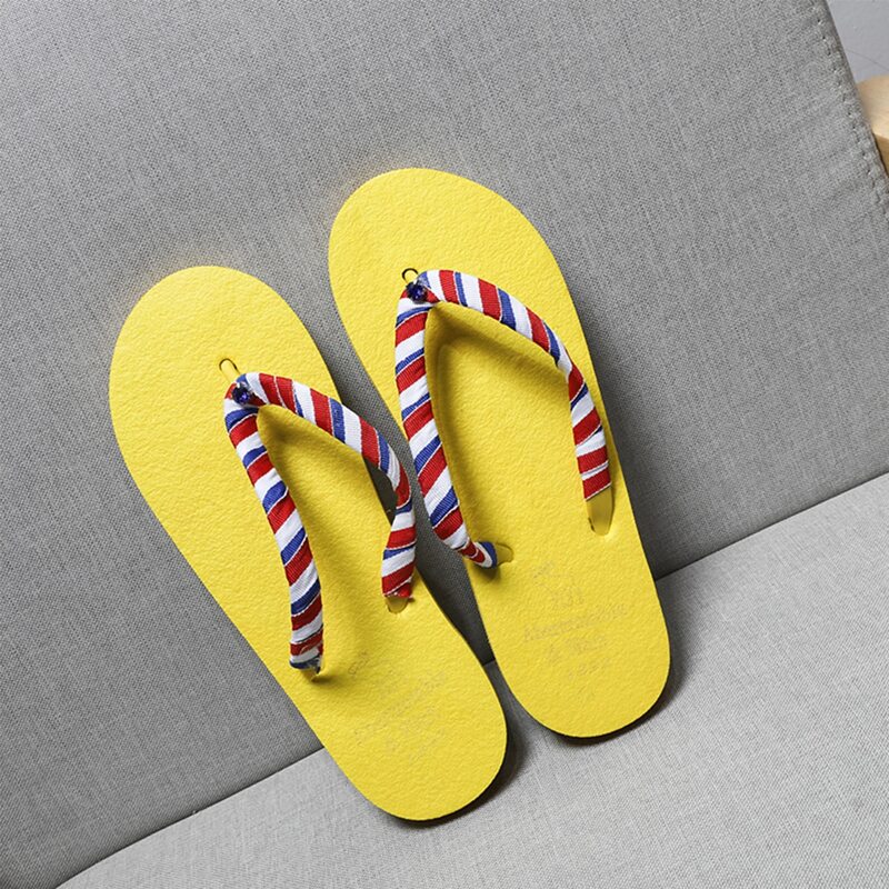 

Striped Flip Flops, Yellow