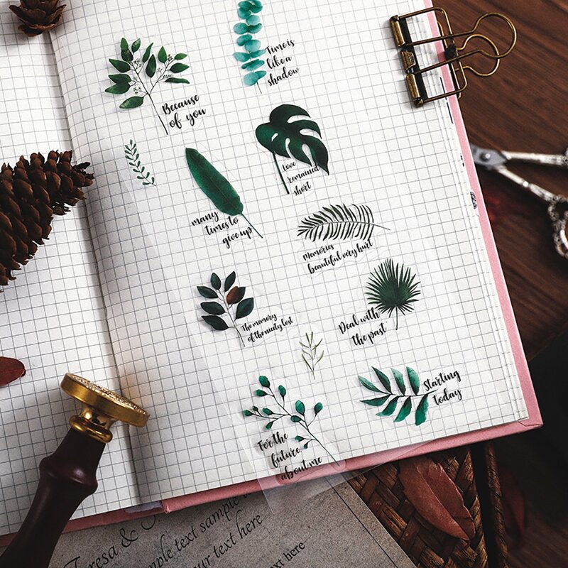 

3sheets Plants & Flower Print Sticker, Multicolor