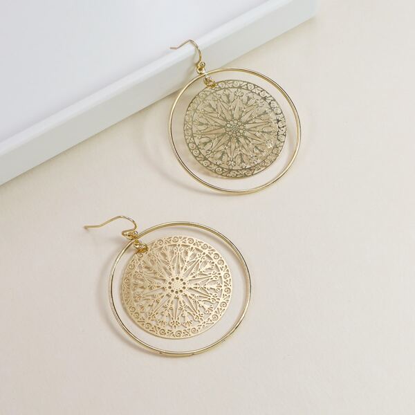 

Star Detail Drop Earrings, Gold