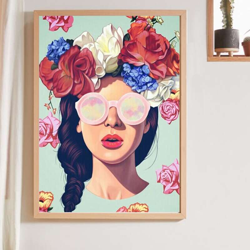 

Girl Print Wall Print Without Frame, Multicolor
