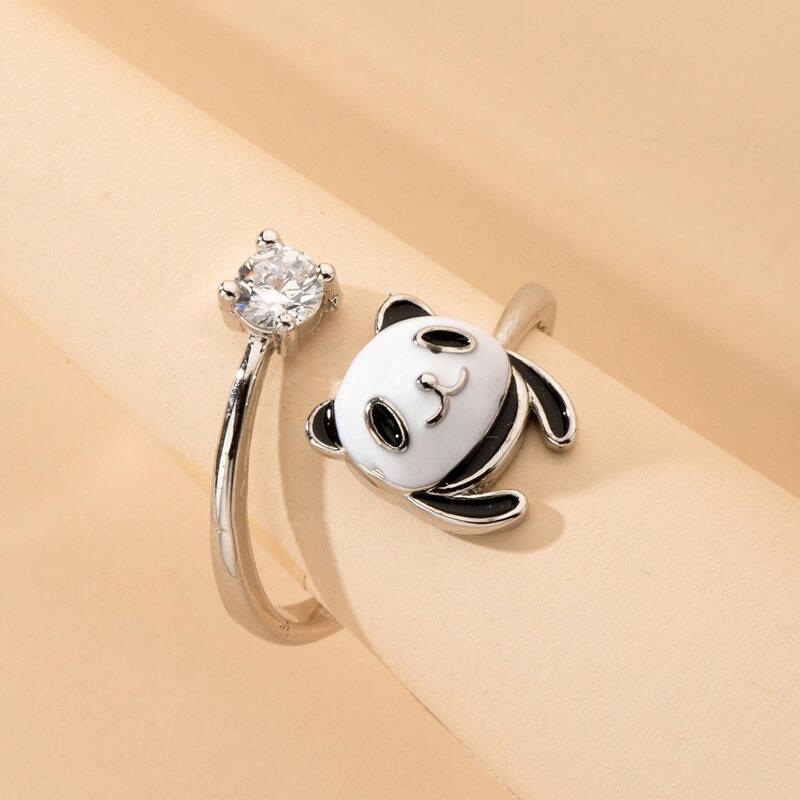 

Panda Decor Ring, Silver