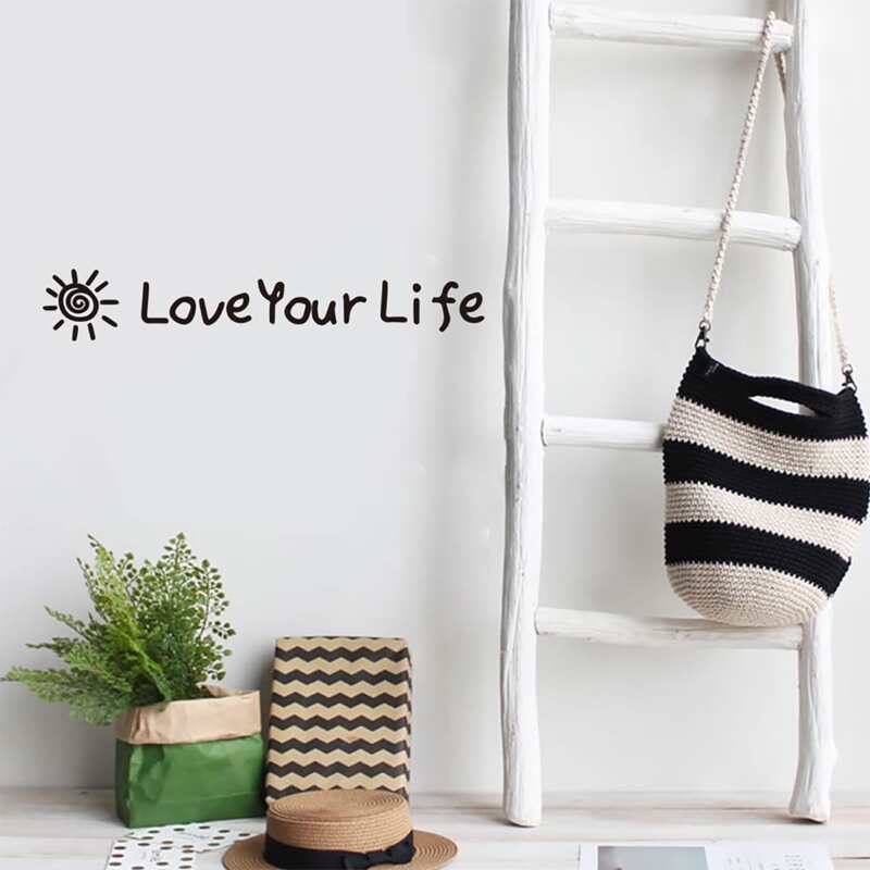 

Slogan Graphic Wall Sticker, Black
