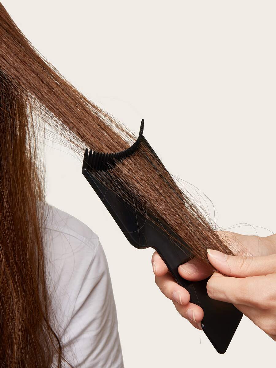 專業染髮著色神器美髮沙龍特殊處理高光板染髮工具黑色3入組 - 黑色 - 查看 1