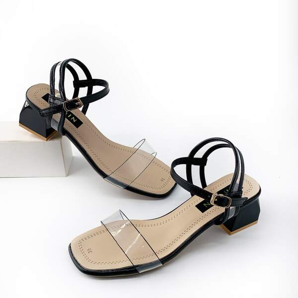 

Прозрачные туфли на каблуках, Чёрный