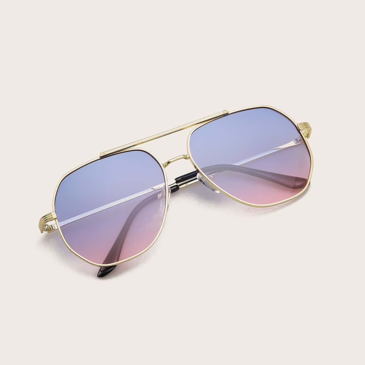 

Guys Top Bar Metal Frame Sunglasses, Blue