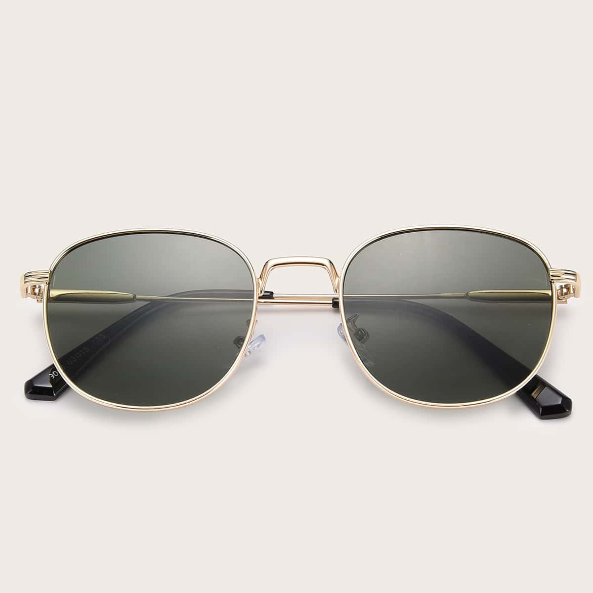 

Oval Metal Frame Sunglasses, Green