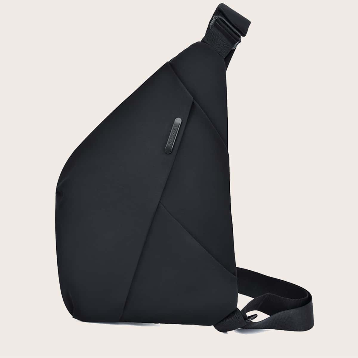 

Guys Geometric Shaped Crossbody Bag, Black