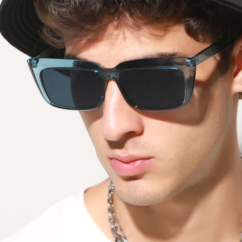 

Guys Square Frame Sunglasses, Blue