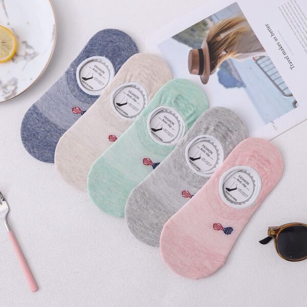 

5pairs Cartoon Graphic Socks, Multicolor