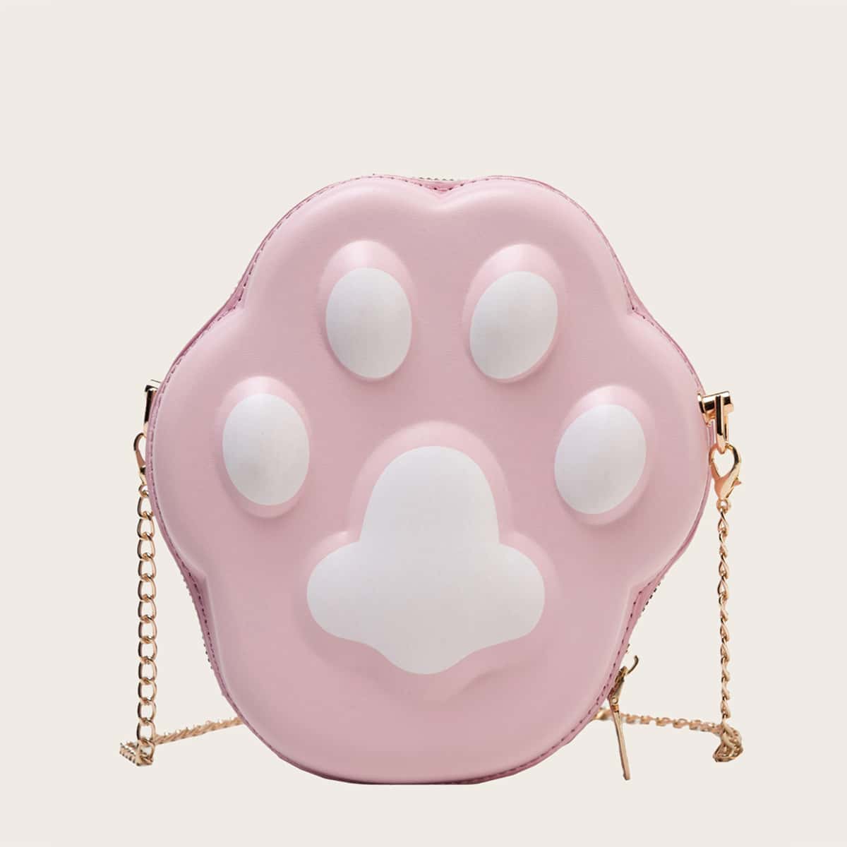

Cartoon Shaped Chain Crossbody Bag, Pink