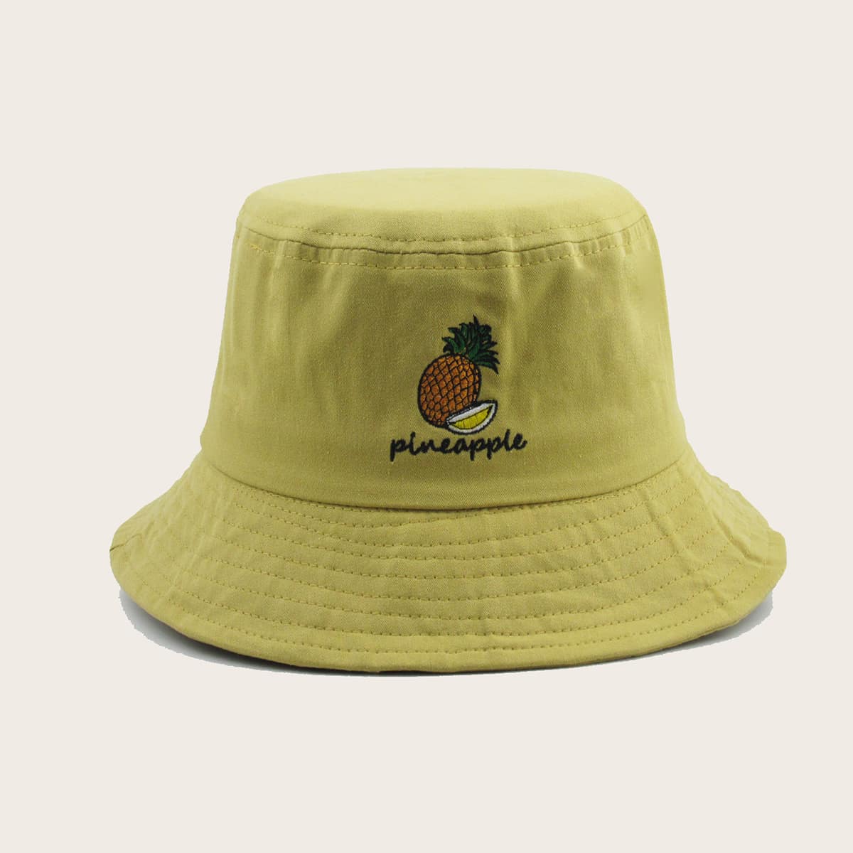 

Guys Fruit Embroidery Bucket Hat, Yellow