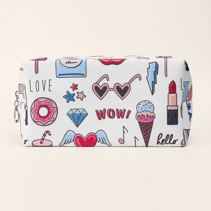 

Letter Graphic Makeup Bag, Multicolor