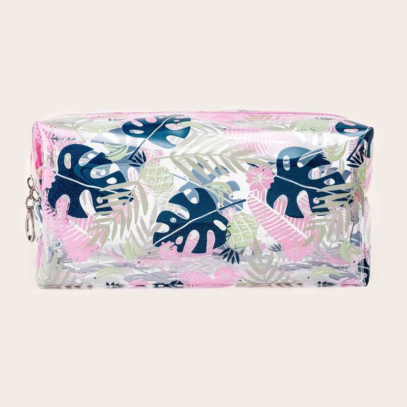 

Tropical Pattern Makeup Bag, Multicolor