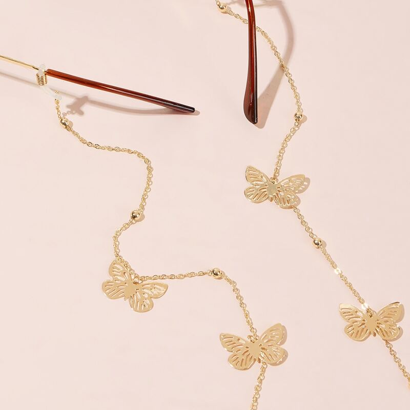 

Butterfly Decor Glasses Chain, Gold